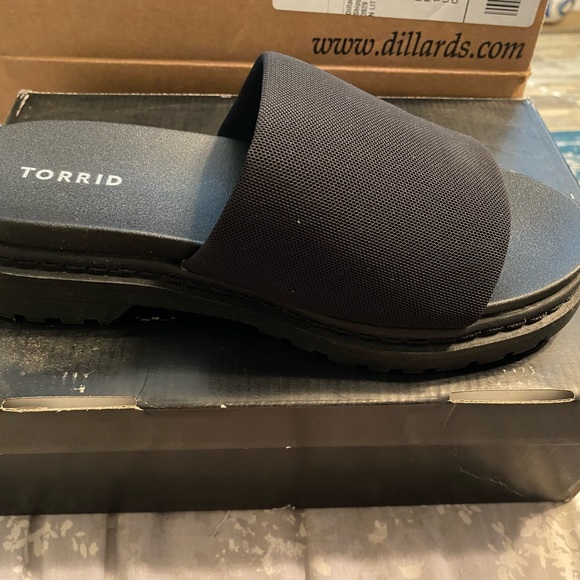TORRID sip on chunky sandal! They sold out fast but they run alittle big - Picture 4 of 6